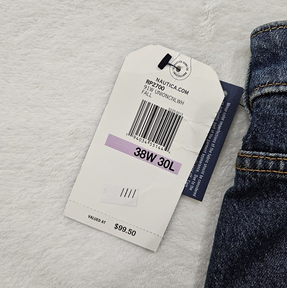 Nautica Jeans Co. Original Relaxed Stretch  Denim Jean in Dark Blue Size 38X30 - Picture 8 of 11